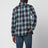 Gray and blue cotton flannel shirt