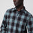 Gray and blue cotton flannel shirt