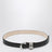 Ceinture Hollyhock noire/argent en cuir
