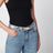 Ceinture Hollyhock en cuir effet python