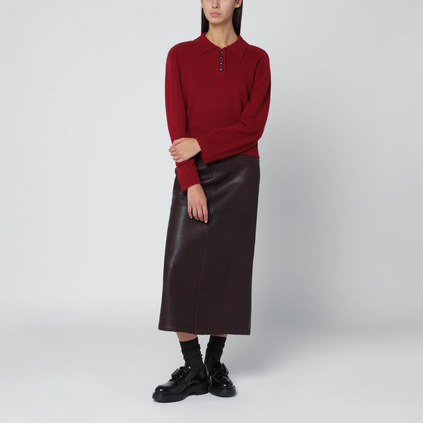 Burgundy cashmere sweater