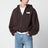 Corso Hoodie aus dunkelbrauner Baumwolle