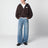 Corso Hoodie aus dunkelbrauner Baumwolle