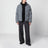 Grey down jacket in nylon blend