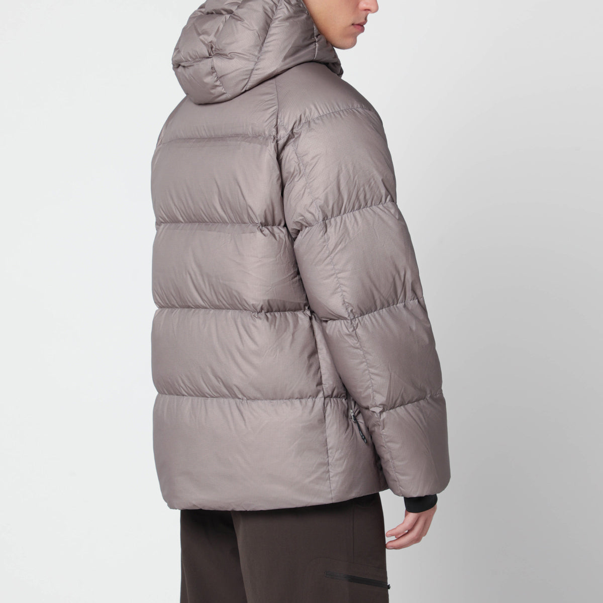 Slate Brown nylon down jacket