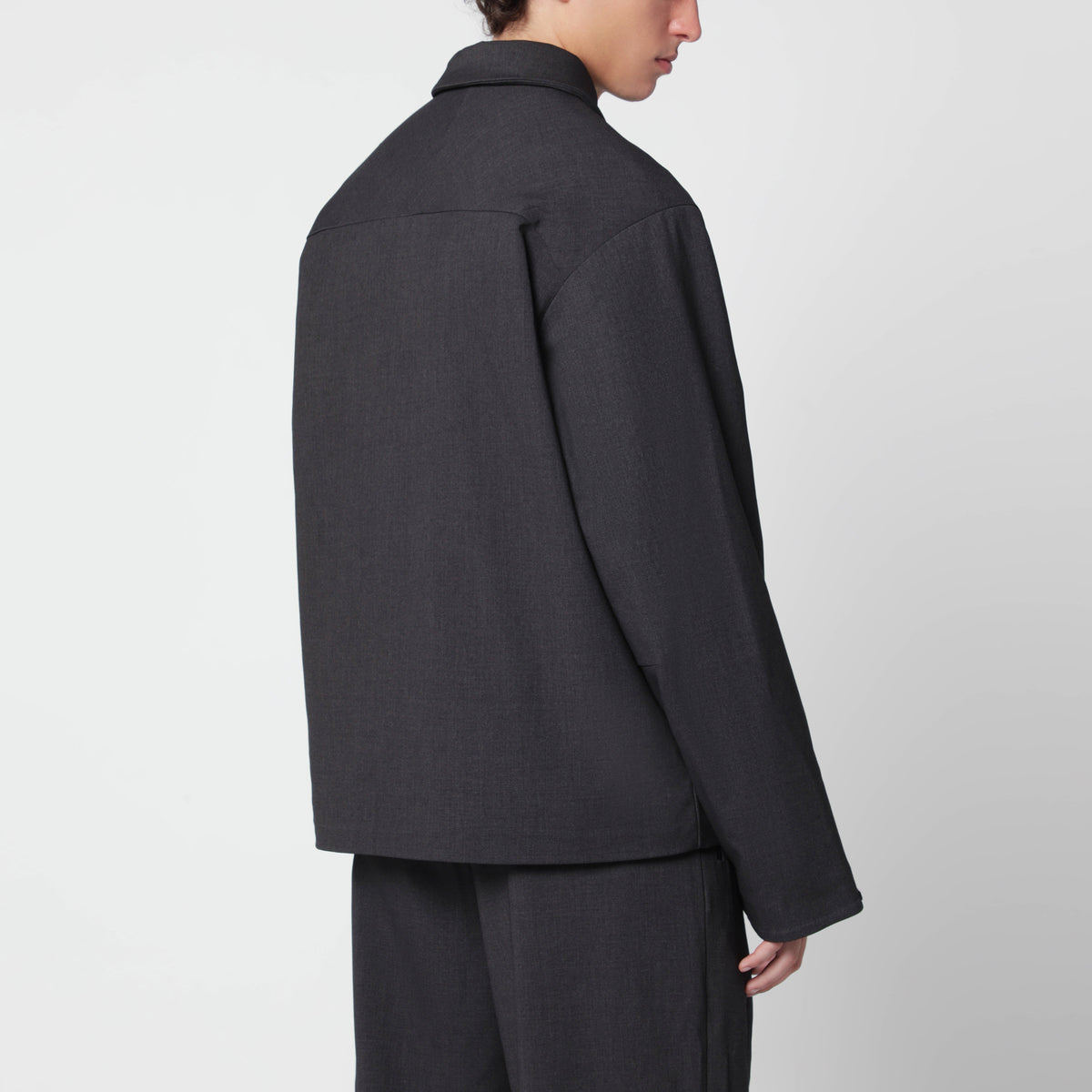 Giacca camicia grigia scura