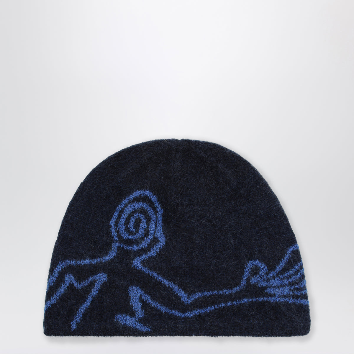 Dunkelnavyblaue Mütze aus Mohairmischung