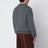 Polo en laine et alpaga gris anthracite