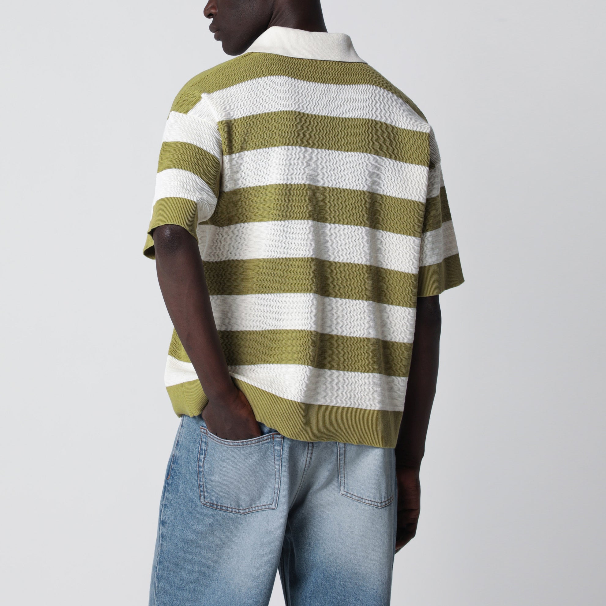 Polo Ami de Coeur in maglia di cotone a righe