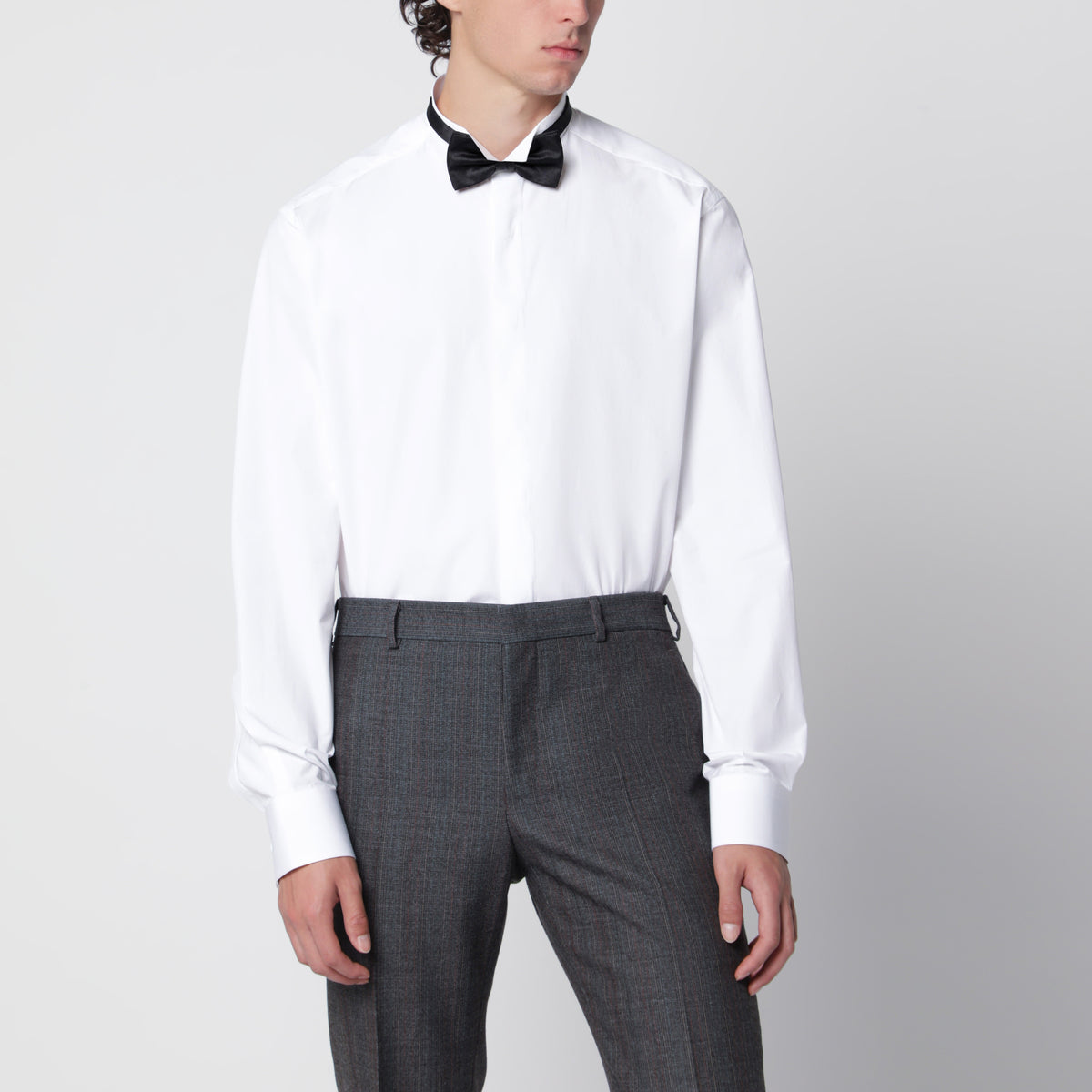 White shirt with Mandarin collar