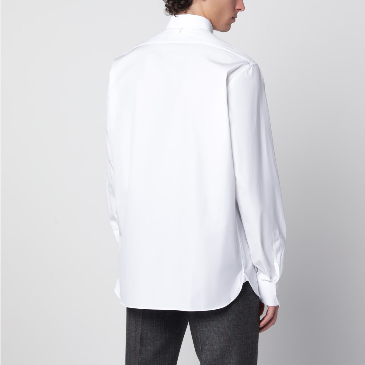White shirt with Mandarin collar