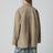 Beige suede leather parka