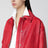 Parka en cuir rouge