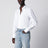 Slim-fit cotton shirt in optical white