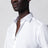 Slim-fit cotton shirt in optical white