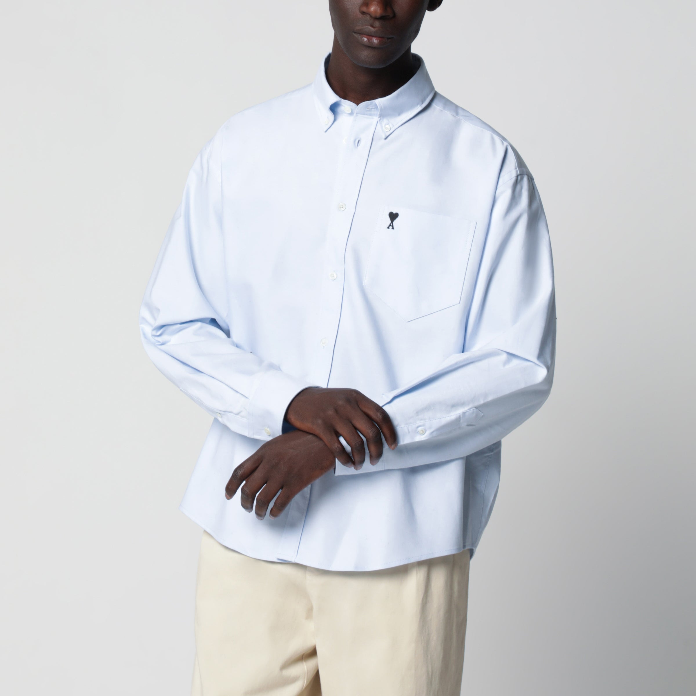 Ami Paris Light blue Ami de Coeur shirt by Ami Paris | TheDoubleF
