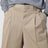 Beige pleated bermuda shorts in cotton