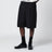 Bermuda con pinces nero in cotone