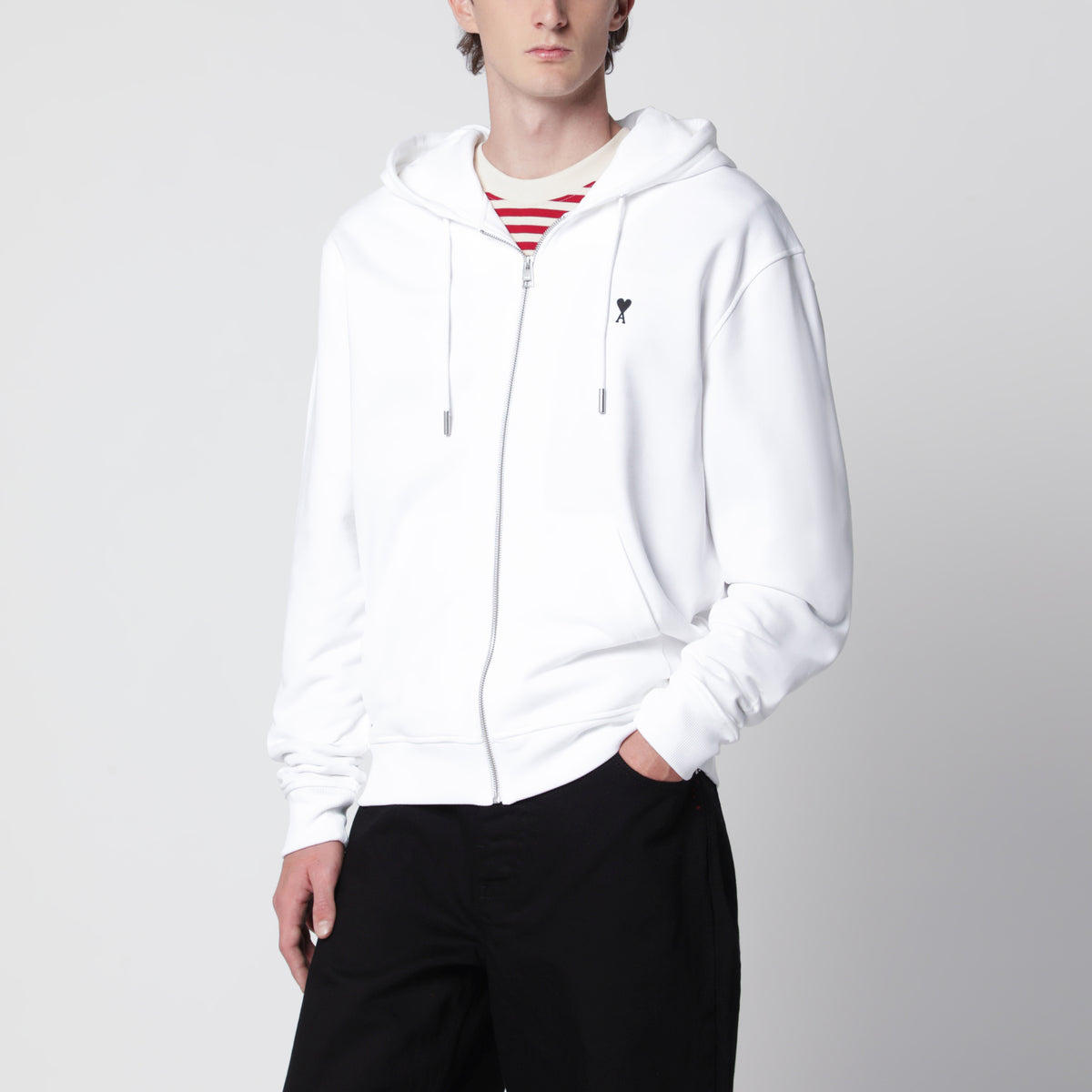 Sweat zippé Ami De Coeur blanc