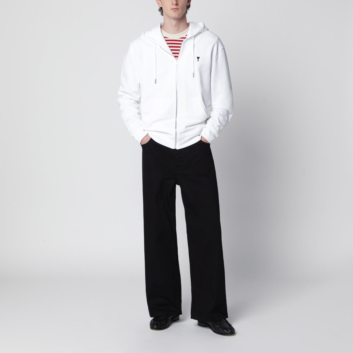 Sweat zippé Ami De Coeur blanc