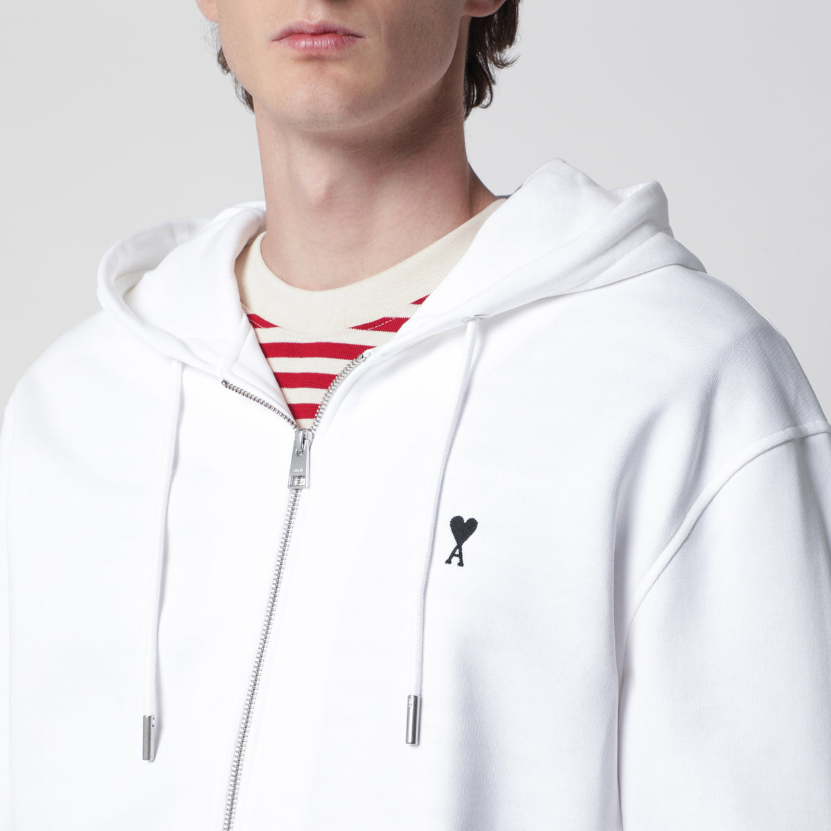 Sweat zippé Ami De Coeur blanc