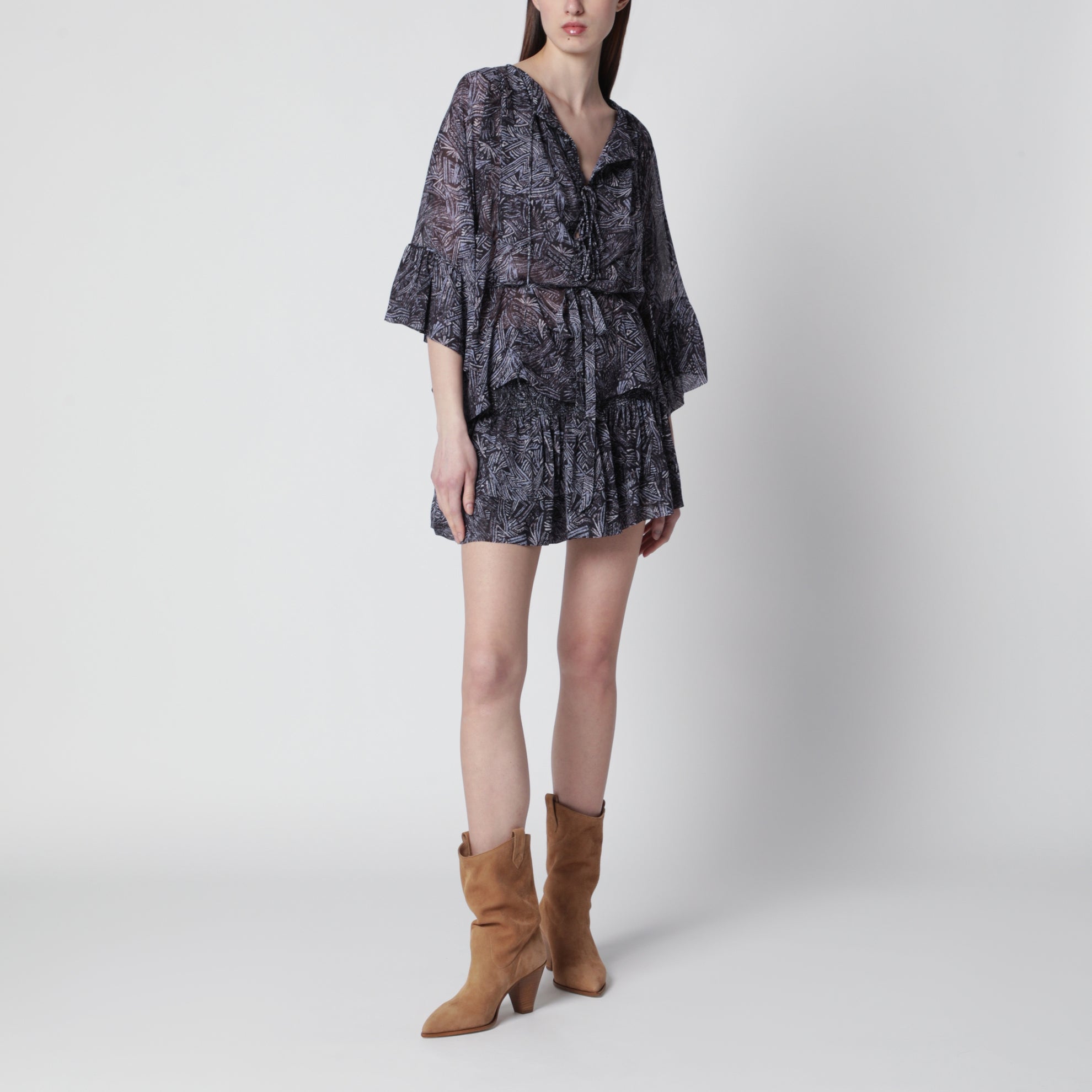 Faded Night silk blouse