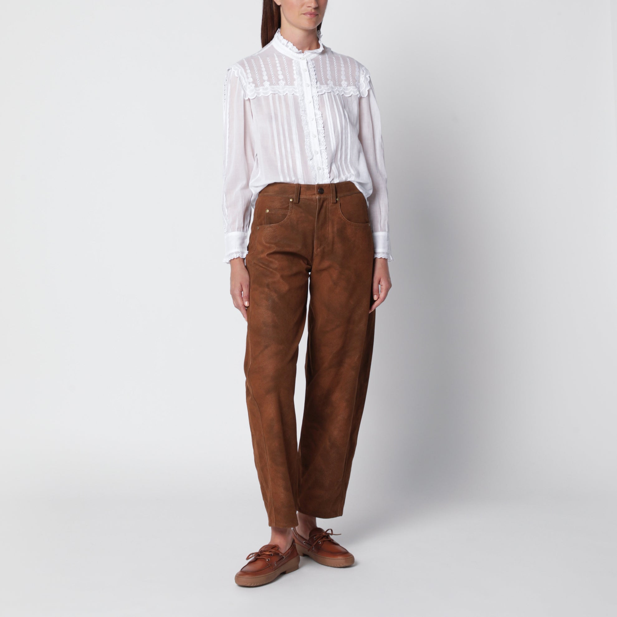 Chemise Lonzie en voile de coton blanc