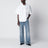 Blue washed-effect jeans
