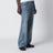 Blue washed-effect jeans