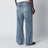 Blue washed-effect jeans