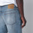 Blue washed-effect jeans