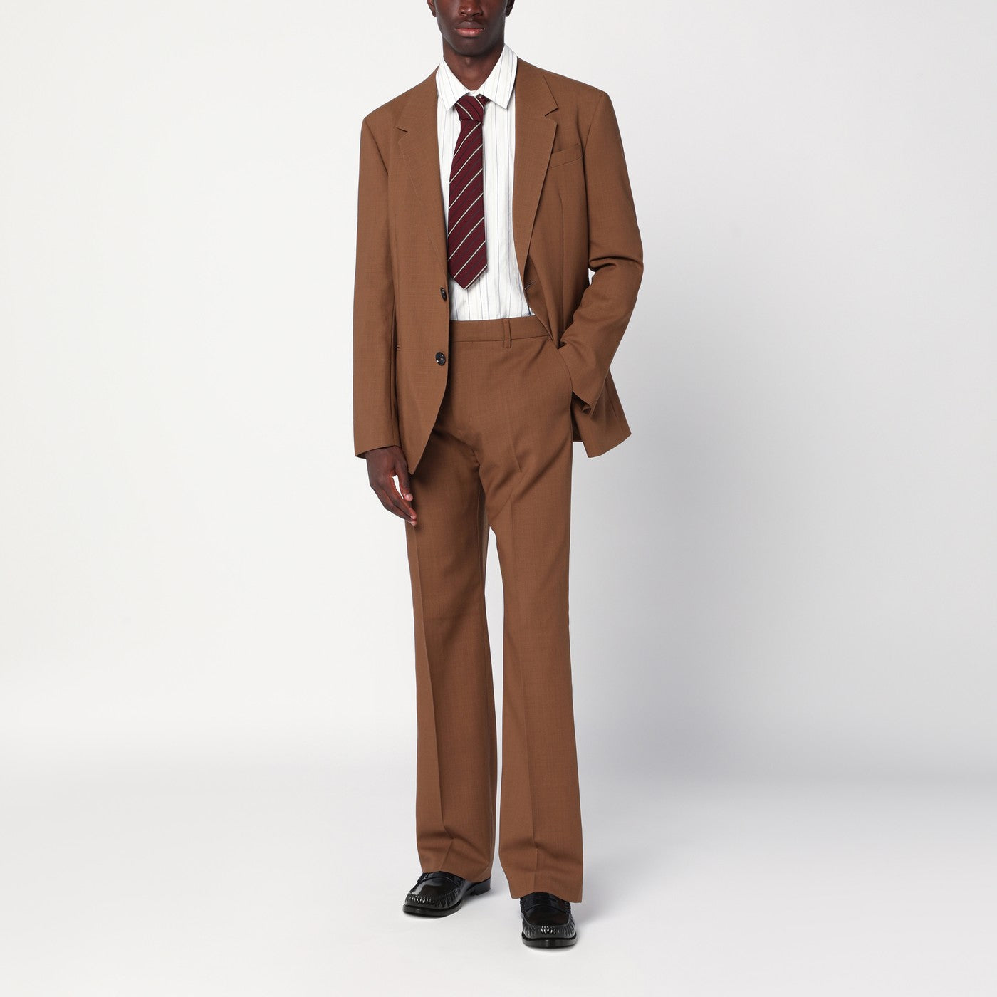 Hazelnut wool trousers