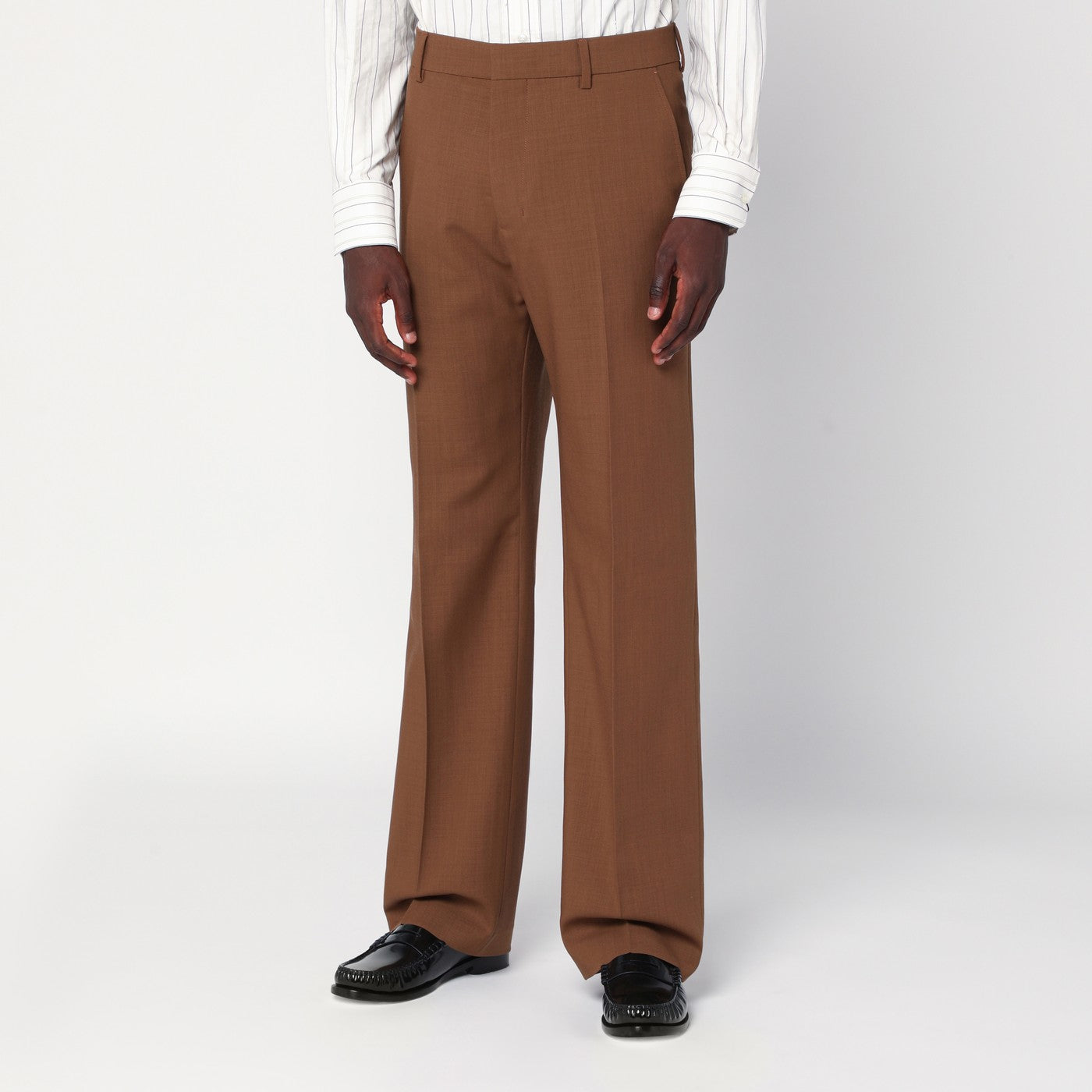 Hazelnut wool trousers