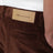pantalon en velours côtelé marron chocolat