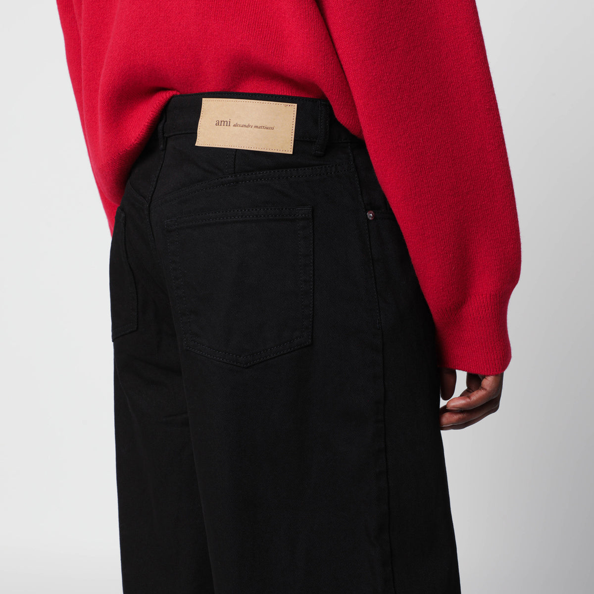 Schwarze Wide-Leg-Hose