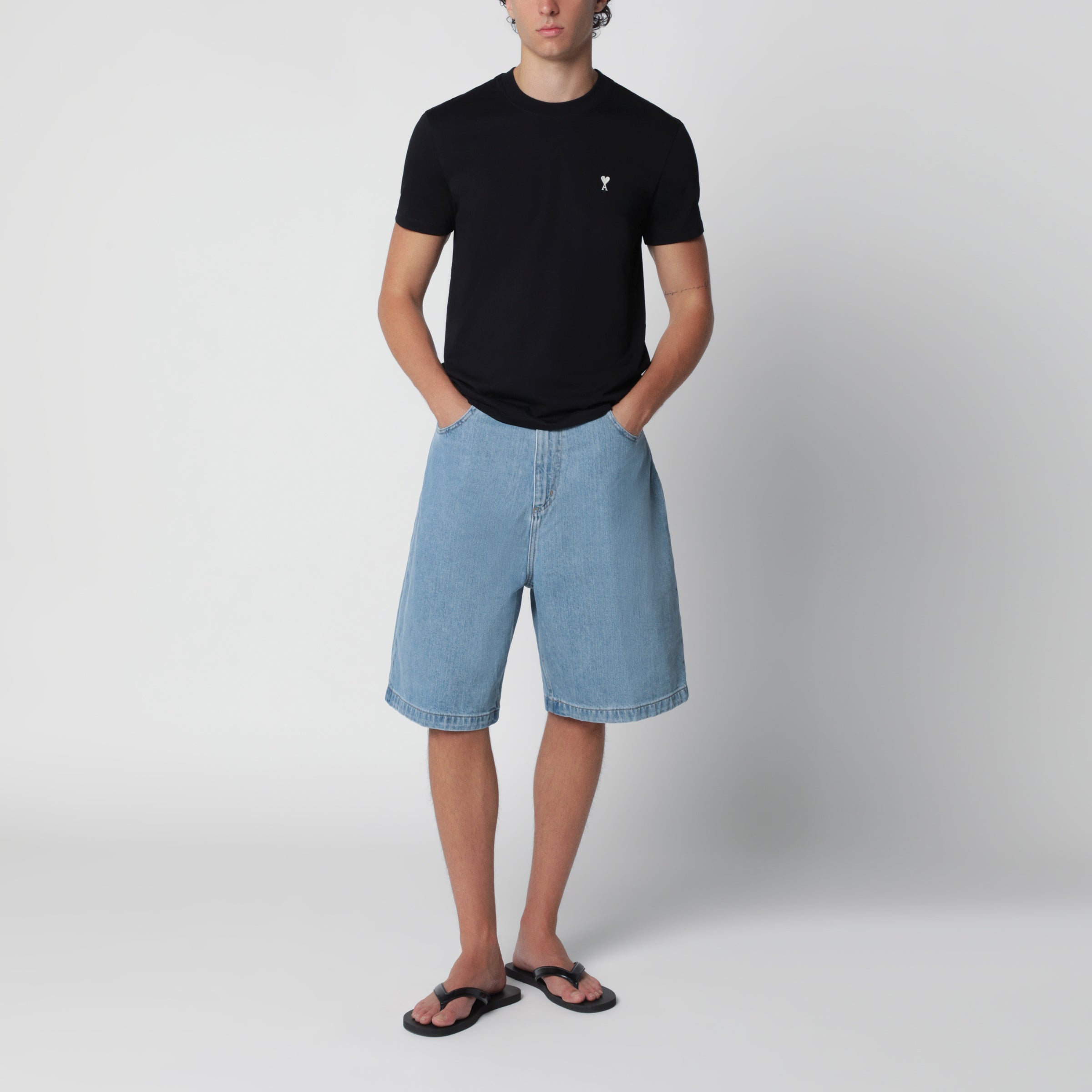 Ami Paris Ami De Coeur black T-shirt | TheDoubleF