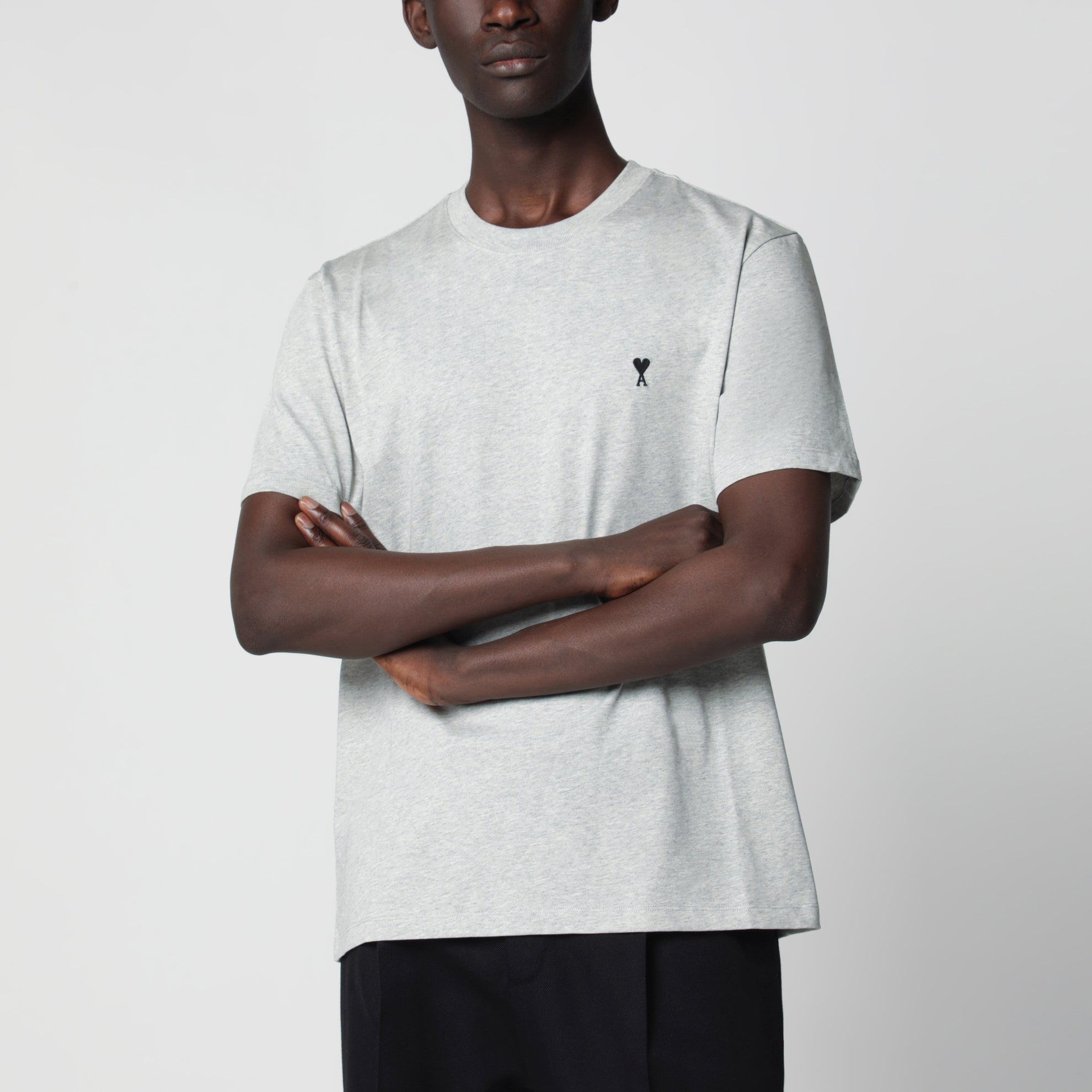 T-shirt Ami De Coeur grey in cotton