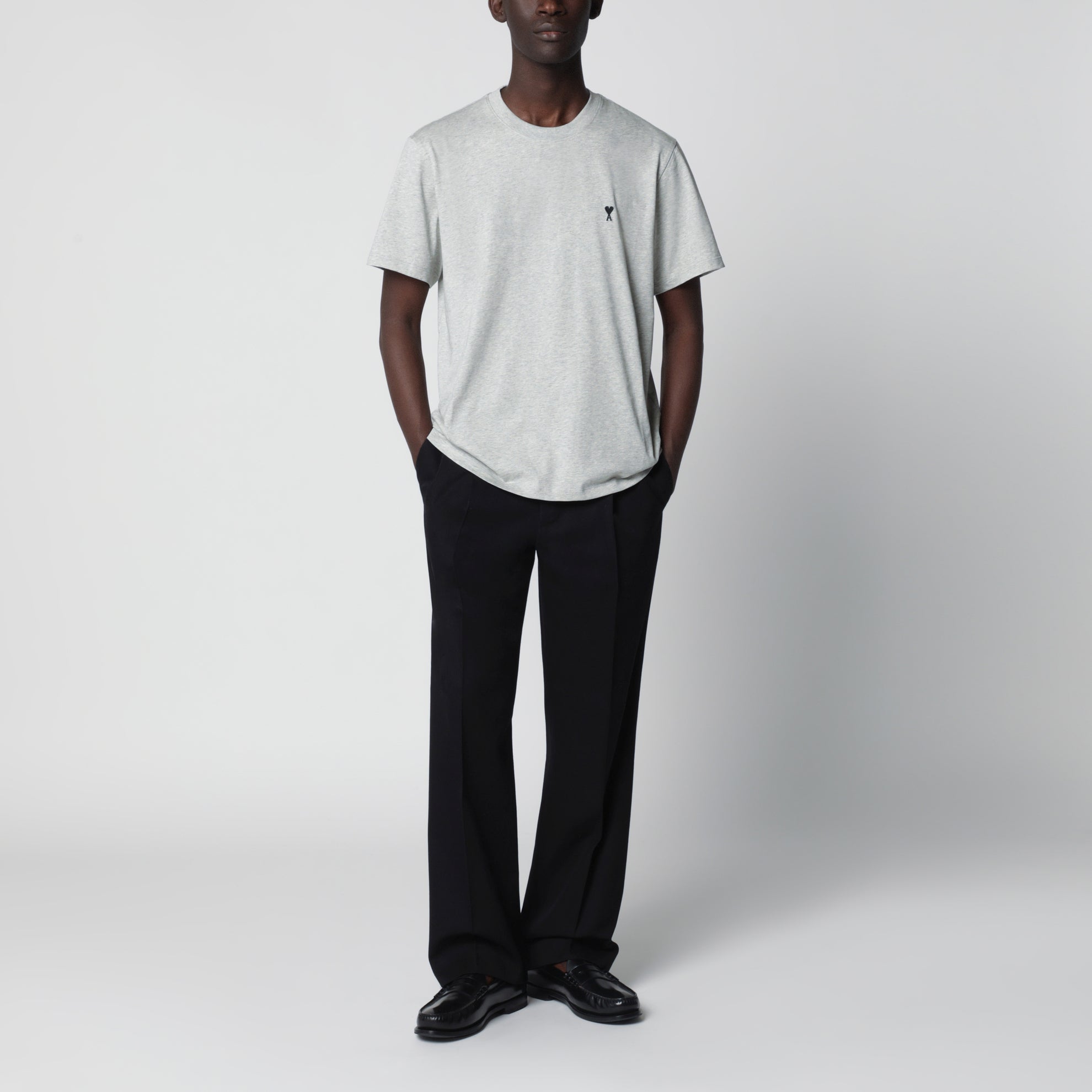 T-shirt Ami De Coeur grey in cotton