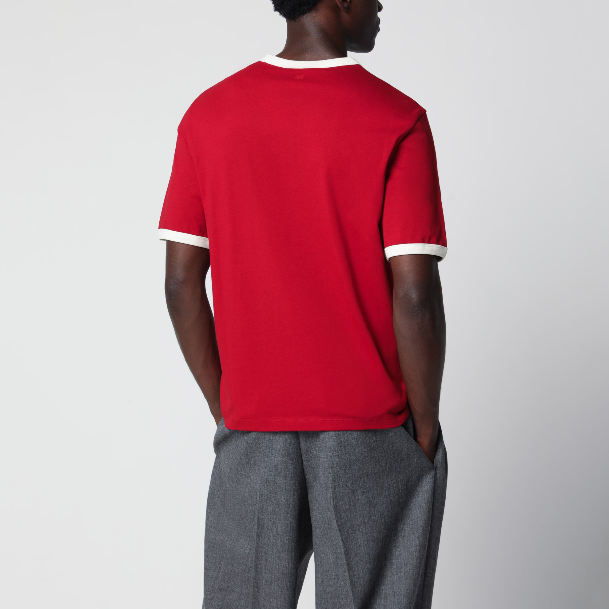 Ruby red/ivory Ami de Coeur cotton T-shirt