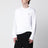 White long-sleeved cotton T-shirt