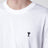 T-shirt a maniche lunghe bianca in cotone