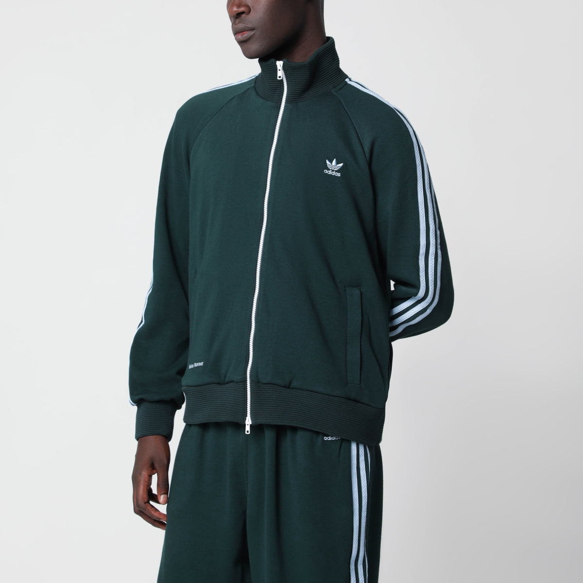 Dark green zip-up sweatshirt