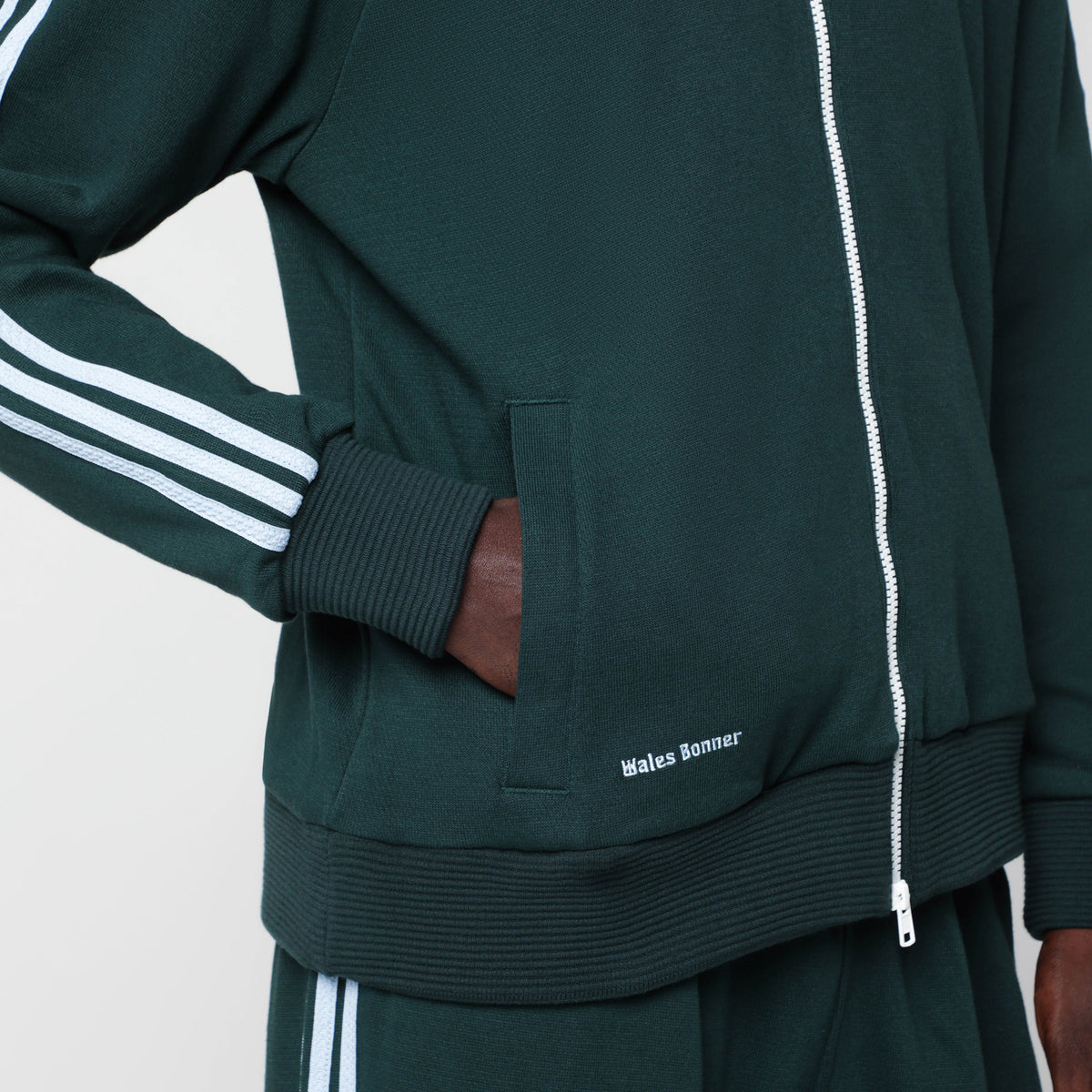 Dark green zip-up sweatshirt