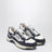 Hyperway sneakers in blue and silver mesh and suede