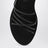 Black crossover leather sandals