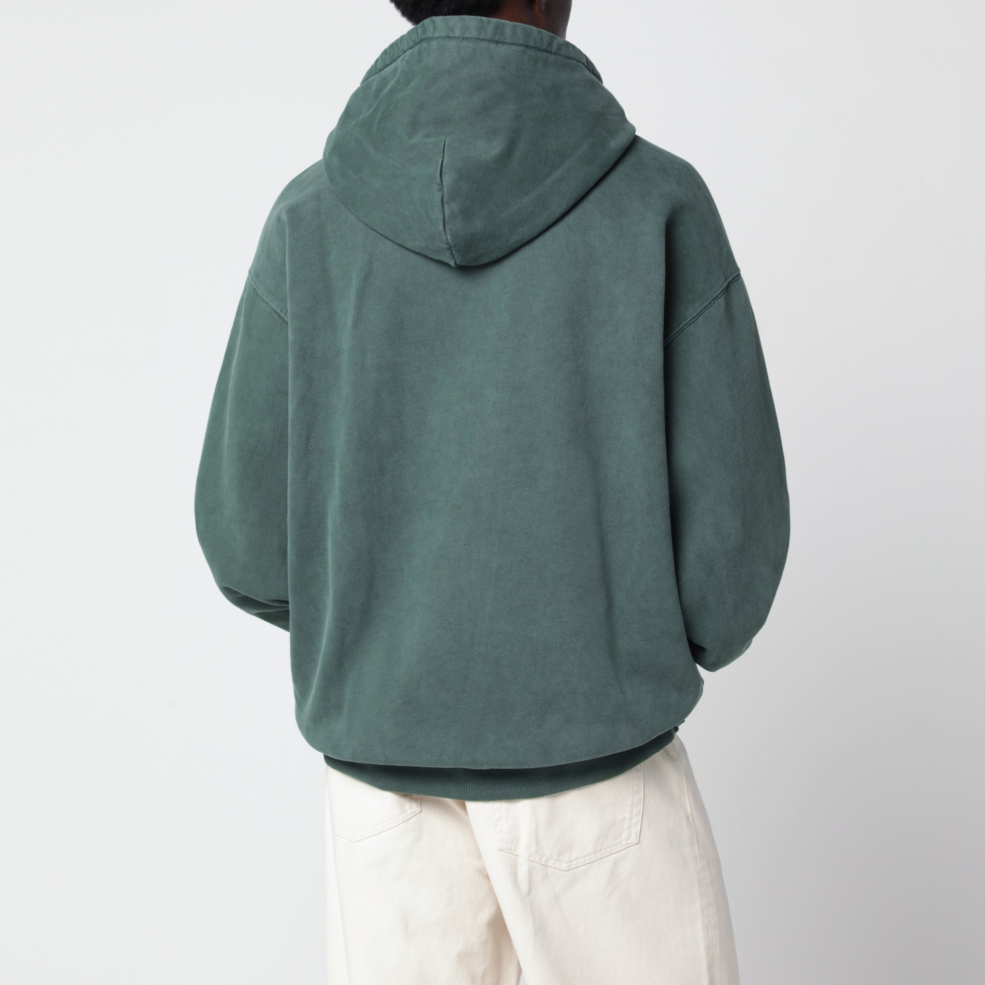 Felpa con cappuccio Vista Dark Scarab/Garment dyed