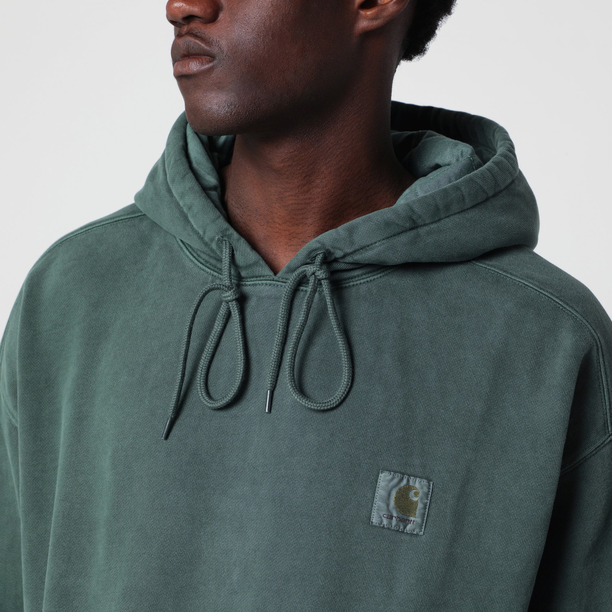 Felpa con cappuccio Vista Dark Scarab/Garment dyed
