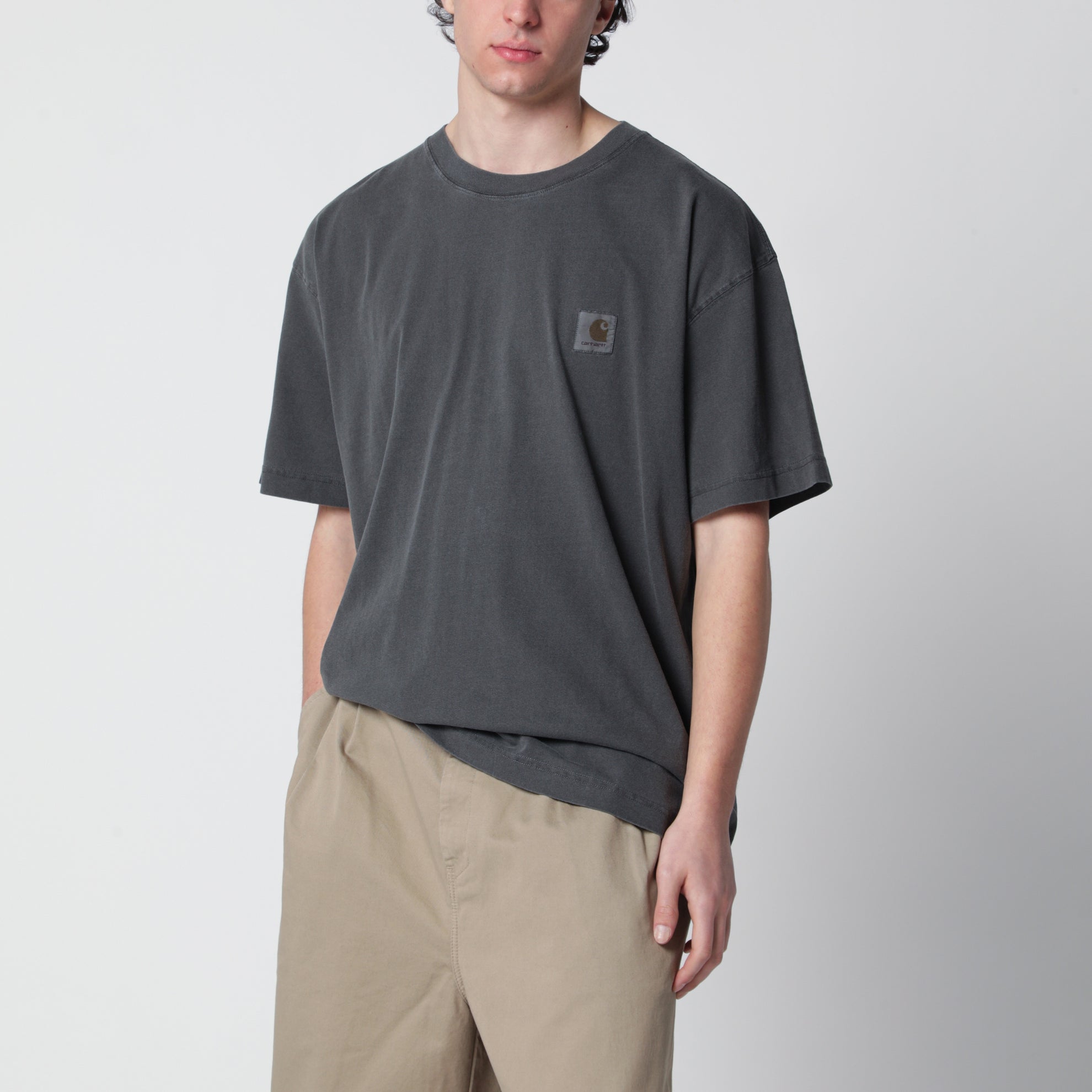 S/S Nelson black cotton jersey T-shirt