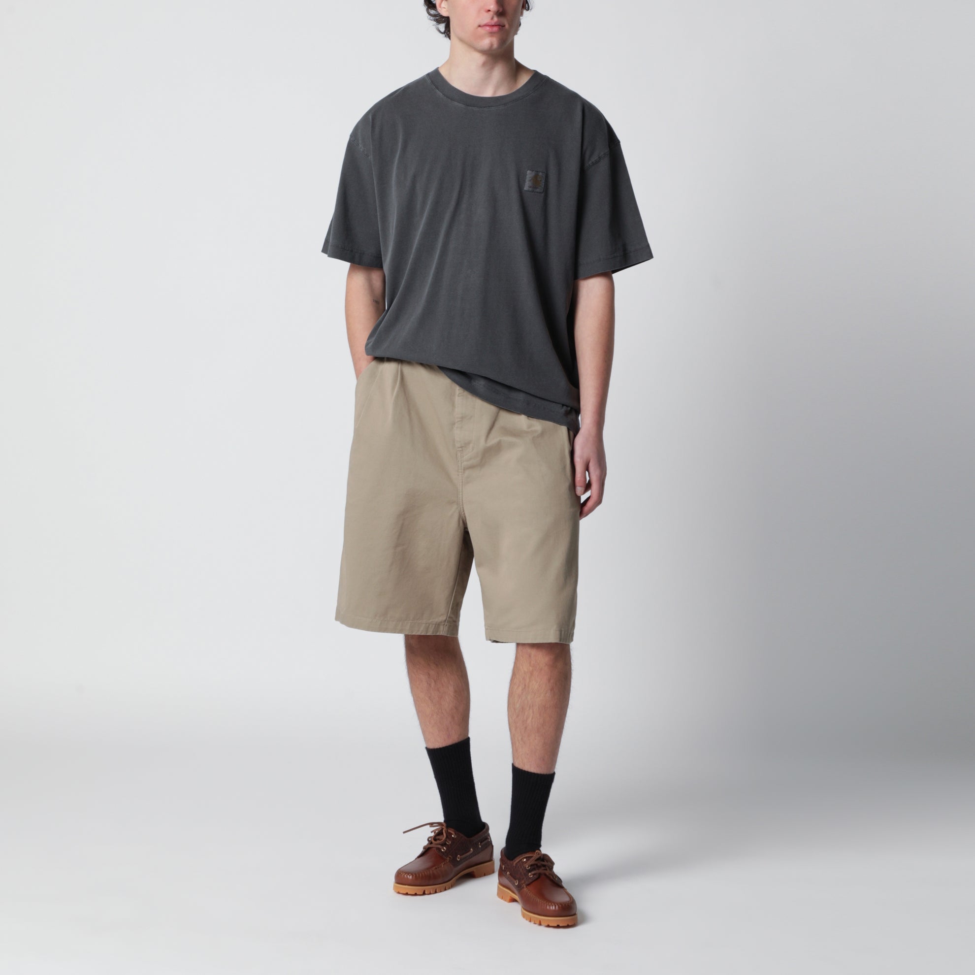 S/S Nelson black cotton jersey T-shirt