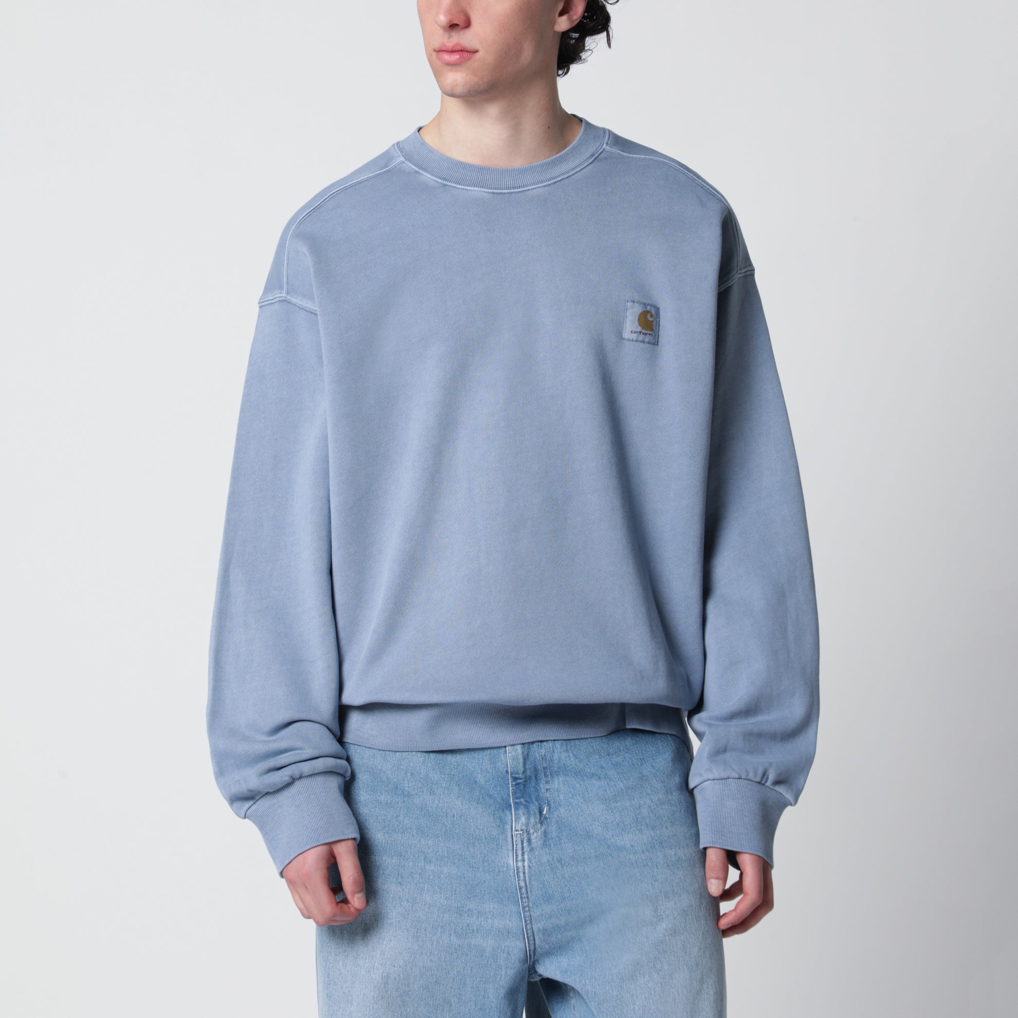 Nelson Gentle Blue/Garment dyed sweatshirt